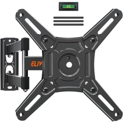 Immagine di ELIVED supporto da parete per TV orientabile, inclinabile, la maggior parte dei LED 14 a 42 pollici, LCD, OLED fino 15 kg con Max VESA 200 x mm, EV012
