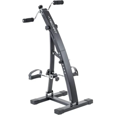 Immagine di TechFit Mini Cyclette di Recupero con Doppia Manovella Regolabile, Adatta per l&#039;Allenamento Piedi e Braccia, Monitor LCD Incorporato