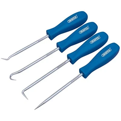 Immagine di Draper 51763 SETB, set mini ganci e plettri, lunghezza 130 mm, 4 pezzi, blu