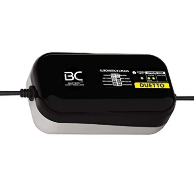 Immagine di BC Battery Controller DUETTO Caricabatterie/Mantenitore Intelligente 1.5 Amp per batterie 12V Litio e Piombo Acido, adatto Moto, Scooter tutte le fino a 100Ah