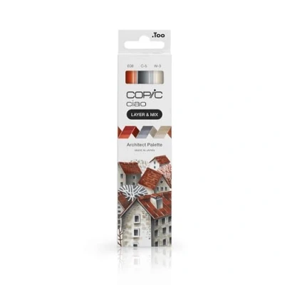 Immagine di Copic Ciao Layer &amp; Mix Set di 3 Penne Architect Palette Markers, Craft, Colorazione, Grafica, Evidenziatore, Design, Anime Manga