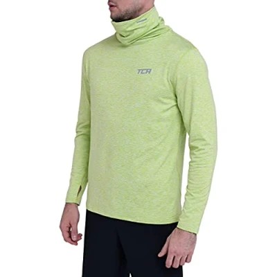Immagine di TCA Warm Up da Uomo Maglia a Collo Alto Corsa Termico Maniche Lunghe Verde Acceso, XXL