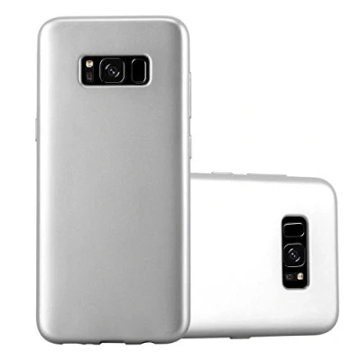 Immagine di Cadorabo Custodia per Samsung Galaxy S8 in ARGENTO METALLICO Morbida Cover Protettiva Sottile di Silicone TPU con Bordo Protezione Ultra Slim Case Antiurto Gel Back Bumper Guscio
