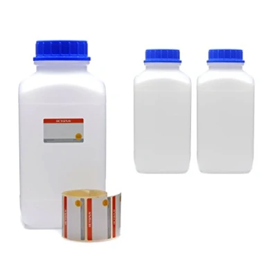 Immagine di Octopus 3 Bottiglie a Bocca Larga da 4000 ml Con Tappo Vite, Calorie Chimiche, Contenitore per Laboratorio, Cucina o Hobby
