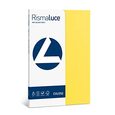 Immagine di Favini A69X104 Rismaluce Small Mix, Carta Colorata,A4 90 g/Mq, Mix di 5 Colori Forti