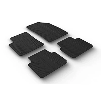 Immagine di Gledring 0101 Set tappetino Gomma anteriore e posteriore 4 nero 750mm 550mm OPEL: Crossland X