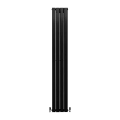 Immagine di Radiatori Termosifoni in Acciaio Calorifero a Doppio Strato Pannelli Piatti Riscaldamento Centralizzato Colonna Termosifone Orizzontale Radiatore Parete Nero Opaco 180 x 28 cm
