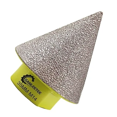 Immagine di Punta per Smusso Diamantata 35mm Fresa Fori Sagomatura Allargamento Pulizia dei Esistenti in Piastrelle Ceramica Porcellana Marmo Granito M14 Filettatura SANLEETEK