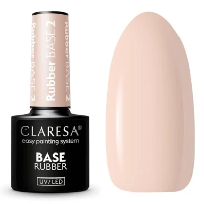 Immagine di Claresa Base Rubber 2 5ml automodellante con fibre di vetro da utilizzare sia per coperture oppure allungamenti massimo 1 cm