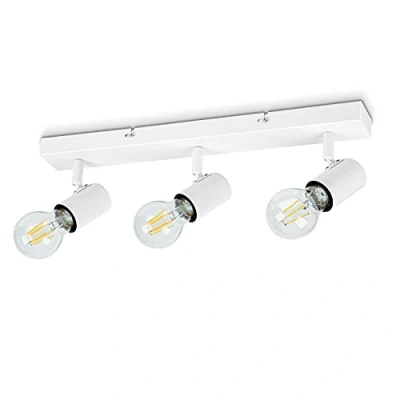 Immagine di Dehobo Faretti da Parete Interno Orientabili, Bianco Lampadario Led Soffitto Non Inclusa Lampadina E27, Luci e27 per Soggiorno, Corridoio, Entrata o Scale, Max più di 60W