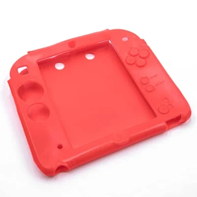 Immagine di vhbw custodia, case compatibile con Nintendo 2DS console di gioco, controller silicone, rosso