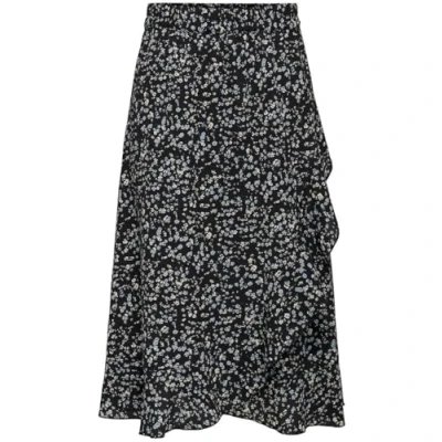 Immagine di ONLY Onlcarly Flounce Gonna Lunga Wvn Noos Midi, Nero, X Small Donna