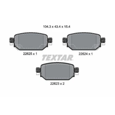 Immagine di TEXTAR 2262301 Kit pastiglie freno con segnalatore acustico usura MAZDA: 3 Hatchback, CX 3, Sedan