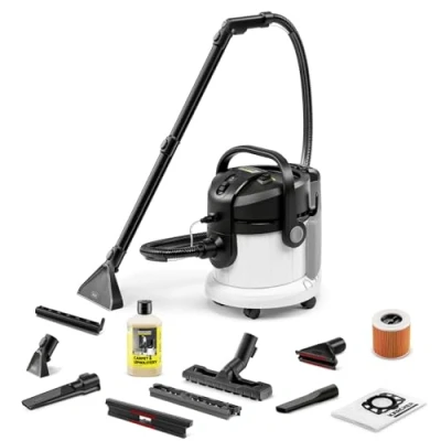 Immagine di Kärcher SE 4 Plus Lavatappeti, tessuti e Moquette, Aspiratore per la pulizia di Divani, Tappezzeria Imbottiti, Completo bocchetta pavimenti