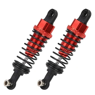 Immagine di Drfeify Ammortizzatore RC per Auto, 2 Pezzi 1/18 Auto in Metallo Ammortizzatore, 65mm Rosso