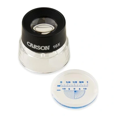 Immagine di Carson Optical LumiLoupe Lente di ingrandimento x10 con griglia misurazione a inserimento (LL 20)