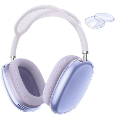 Immagine di FINTIE Cover Compatibile con AirPods Max Cuffie, Antigraffio Protettiva Trasparente Case in Morbido TPU Max, Viola