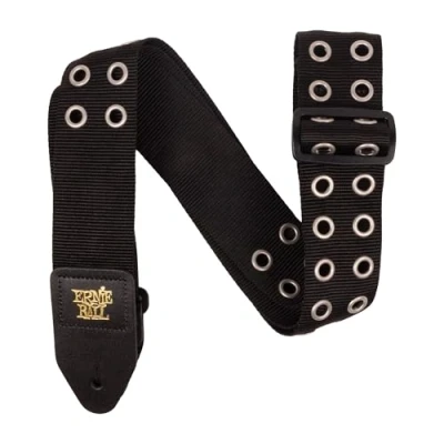 Immagine di Ernie Ball Tracolla Premium Polypro per Chitarra/basso Hole Lotta Metallo Argento