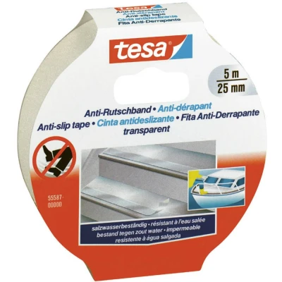 Immagine di Tesa 55587 00000 11 Nastro antiscivolo Trasparente (L x L) 5 m 25 mm 1 pz.