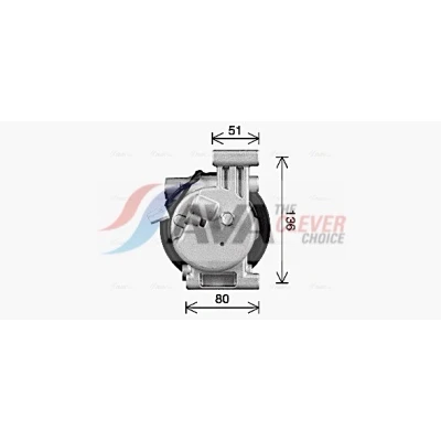 Immagine di PRASCO MZAK300 Compressore Aria Condizionata H12A1 12 PAG 46 R 134a con innesto elettromagnetico