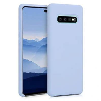 Immagine di kwmobile Cover per Samsung Galaxy S10 Plus / S10+ Custodia Back Case Smartphone in Silicone TPU Protezione Gommata blu chiaro matt