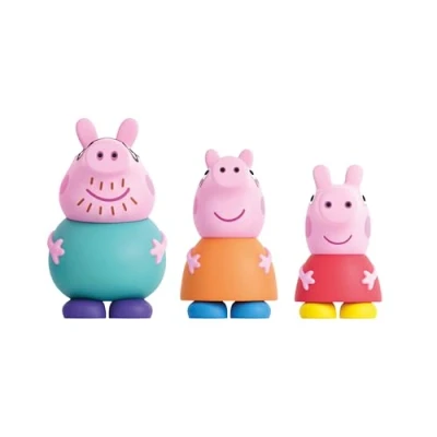 Immagine di Peppa Pig Set di 3 statuette da bagno Giocattoli d&#039;acqua e Include mama, patata pepa (DeQube 919D00046)