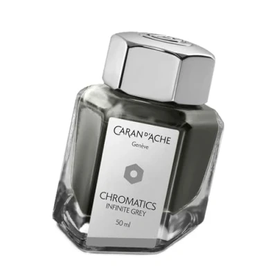 Immagine di Boccetta d&#039;inchiostro Caran d&#039;Ache Infinite Grey 50ml Incisione gratuita