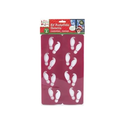 Immagine di Elves Behaving Badly Pack of 2 Stencil Elf Footprints Accessori Cattivo