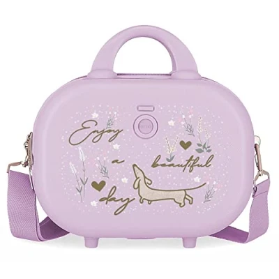 Immagine di Enso Beautiful day Borsa da toilette adattabile con tracolla viola 29x21x15 cm ABS rigido 9,14 l 2,52 kg