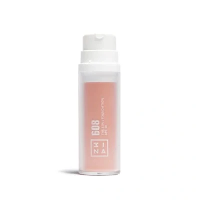 Immagine di 3INA MAKEUP The 3 in 1 Foundation 608 Rosa chiaro Fondotinta con Sottotono Primer Correttore e Coprente Professionale SPF 15 Vitamina C Vegan Cruelty Free