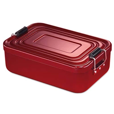 Immagine di Küchenprofi 1001461418 Porta pranzo in alluminio, misura piccola, colore: Rosso