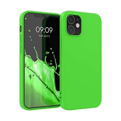 Immagine di kwmobile Custodia Compatibile con Apple iPhone 12 / Pro Cover Back Case per Smartphone in Silicone TPU Protezione Gommata verde lime