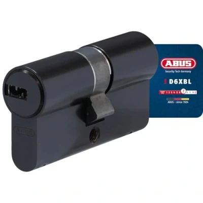 Immagine di ABUS Cilindro profilato D6XBL 30/30 con scheda codice e 5 chiavi 96801 nero