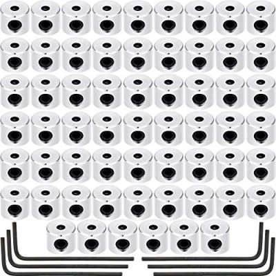 Immagine di Leinuosen 60 Pezzi Pin Keeper Perno di Chiusura Sostituzione con Chiave Inglese (Color Argento, 6 x 5 mm)
