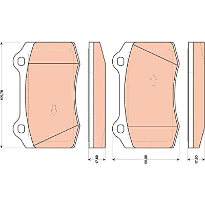 Immagine di TRW GDB1772 Kit pastiglie freno Non predisposto per contatto segnalazione usura FORD: Focus Mk1 Hatchback