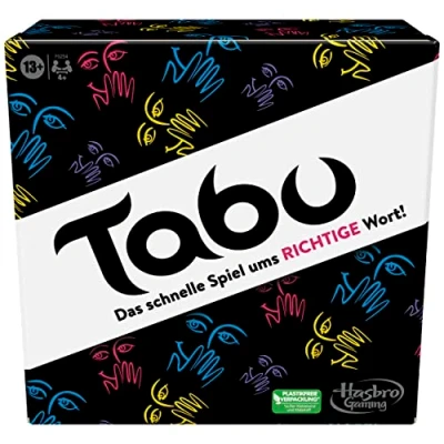 Immagine di Hasbro gioco classico tabù, per feste, di parole adulti e adolescenti, d&#039;azzardo 4 più giocatori, dai 13 anni in su, versione tedesca