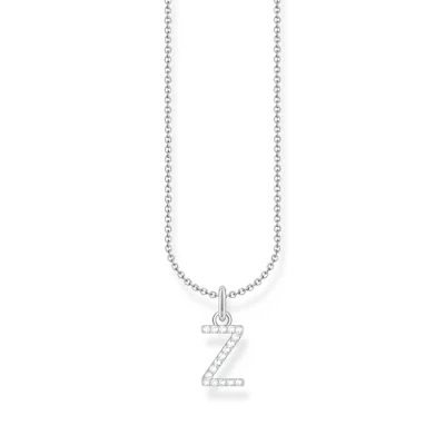 Immagine di Thomas Sabo Collana con lettera Z, in argento Sterling 925 zirconi, Argento, KE2265 051 14