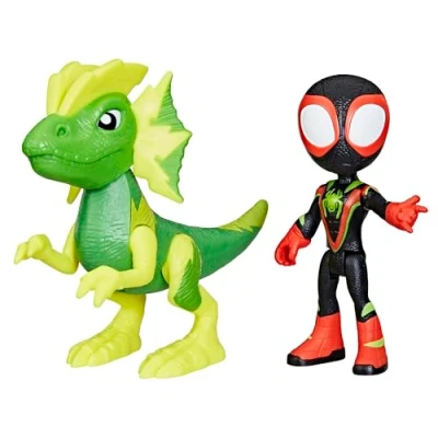 Immagine di Hasbro Marvel Spidey e i Suoi Fantastici Amici, Dino Web, Action Figure di Miles Spin Morales Marvel&#039;s Electrosaurus