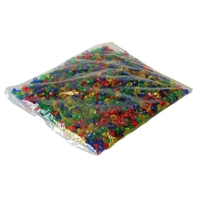 Immagine di SIMM Spielwaren Lena 35022 Chiodini Colorati Trasparenti per Giochi di Composizione, Dimensioni: ca. 1 cm l&#039;uno, 1000 pz.