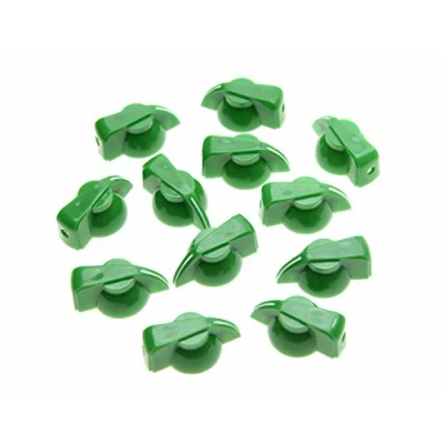 Immagine di Dopro Confezione da 12 manopole piatte per chitarra con testa di pollo, effetto AMP, colore: verde