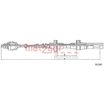 Immagine di METZGER 10.343 Cavo Frizione con regolazione manuale COFLE