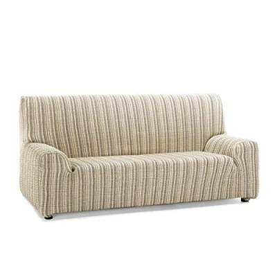 Immagine di Martina Home Custodia di Divano Elasticizzato Modello Mejico 1 Posto Beige, tela