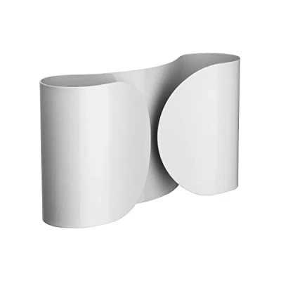Immagine di FLOS Foglio Lampada da Parete a Luce Diretta/Indiretta/Parzialmente Diffusa, Design Tobia Scarpa, per Interni in Acciaio Verniciato Polvere, 220 250 V, 100 W, Bianco