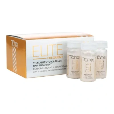 Immagine di Tahe Frequent Elite Trattamento per capelli con oro liquido e cheratina progressiva, 5 x 10 ml