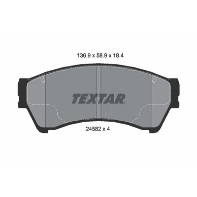 Immagine di TEXTAR 2458201 Kit pastiglie freno Non predisposto per contatto segnalazione usura