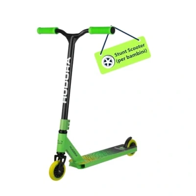 Immagine di HUDORA Monopattino Stunt Per bambini di alta qualità da 6 a 10 anni I freestyle robusto con manubrio BMX 360 trick fino 100kg