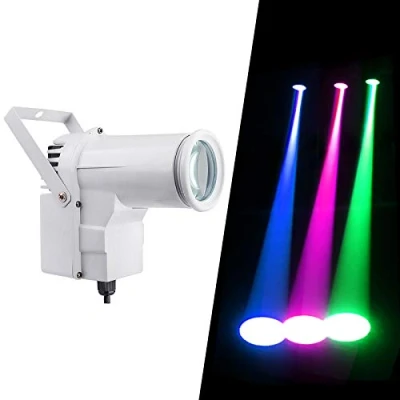 Immagine di 9w RGB 3in1 Led Pinspot Occhio di Bue Luce per Palla Specchio Discoteca, Sagomatori Faretto Palco Discoteca Proiettore, Pin Spot Farò Faro Mirror Disco Ball Spotlight