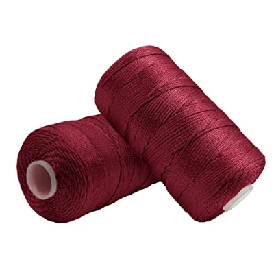 Immagine di Uiopa Filo Macrame 1,5mm x 400m, Corda in Nylon Cordino per Borse Uncinetto, Macramè Date Rosse Ferri e Fai da Te, Decorazioni, Artigianato