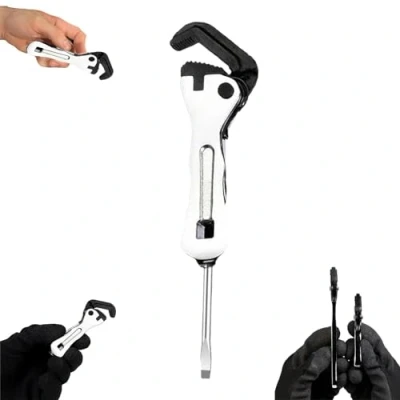 Immagine di Lyoveu Micro Stubby Wrench,The Stubby, Self Adjusting Wrench, Pipe Vise Wrench,Portable Multifunctional 2 in 1 Wrench Tool for Tight Spaces
