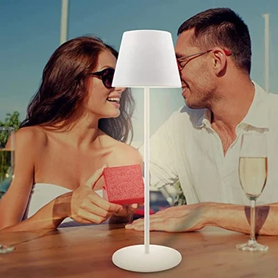 Immagine di Deals Lampada in Alluminio, Da Tavolo A Led Con Batteria Ricaricabile Touch Dimmerabile 3 Colori Bar (Bianca)